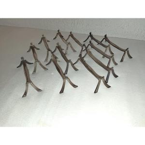 Christofle 12 Silver Metal Knife Holders