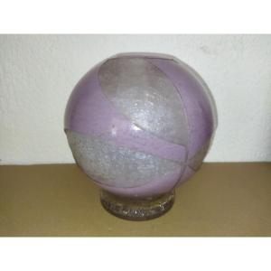 Degué Guéron Art Deco 2 Tone Molded Glass Ball Vase Collection