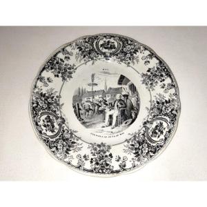 Creil & Montereau Legendary Plate "mai" Rural Agricultural Festivals Folk Dances