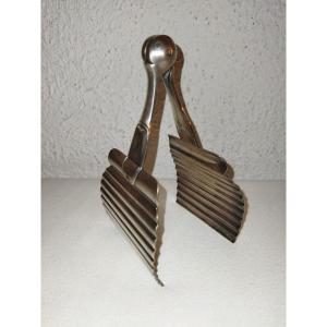 Christofle Art Deco Silver Plated Asparagus Tongs