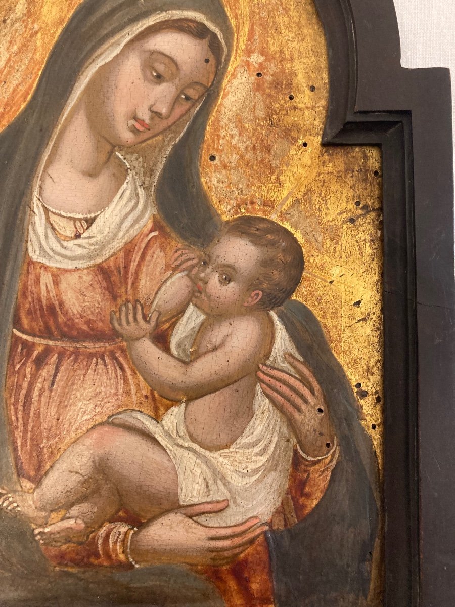 Icône, La Vierge Allaitant L’enfant Jésus-photo-2