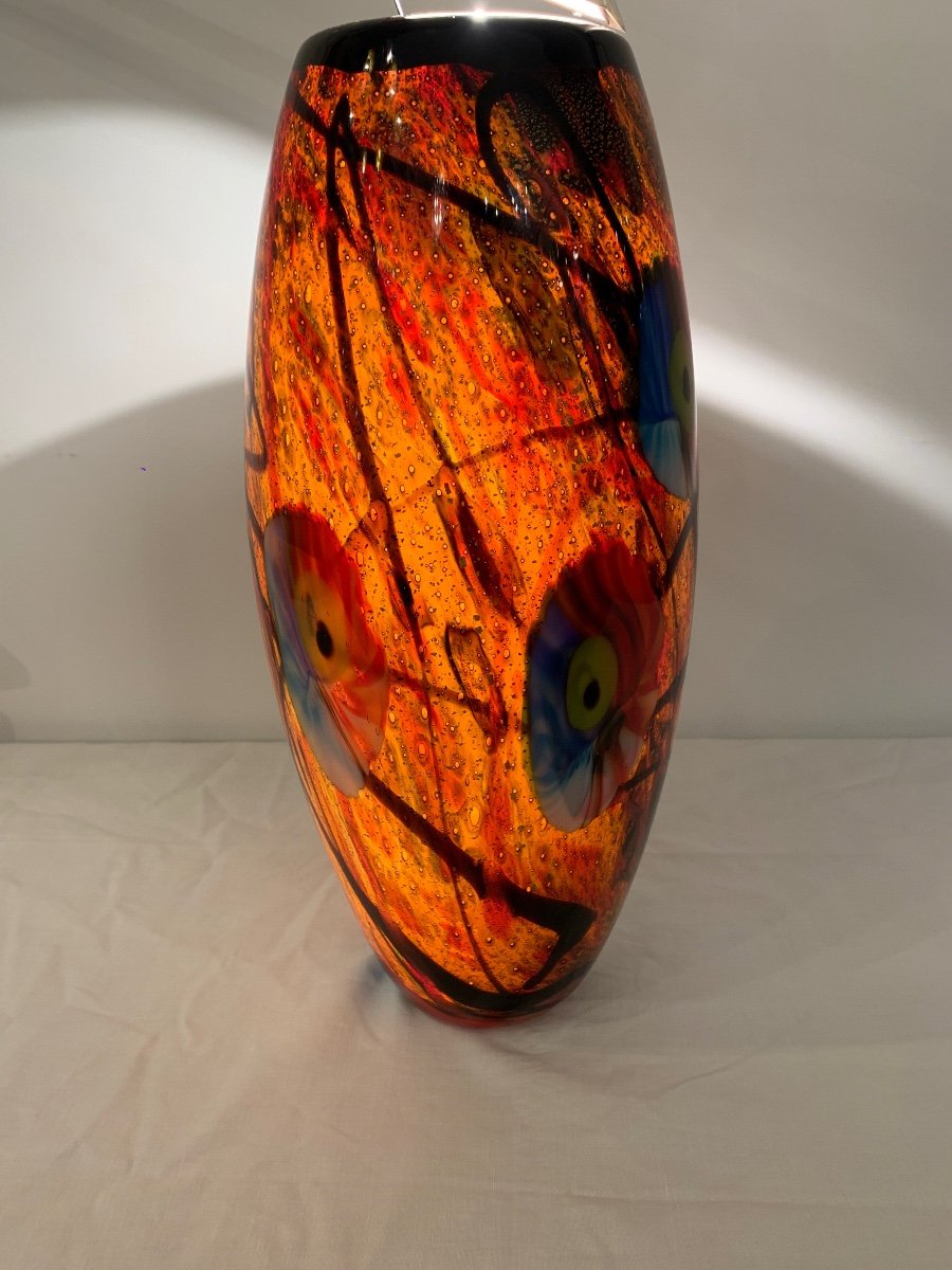 Vase Murano Multicolore Vintage -photo-3