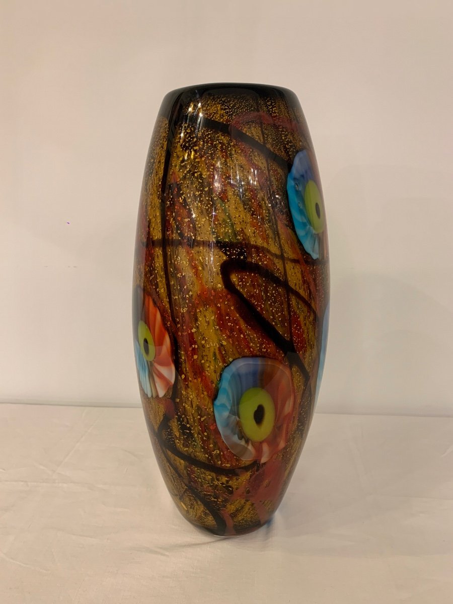 Vase Murano Multicolore Vintage -photo-4