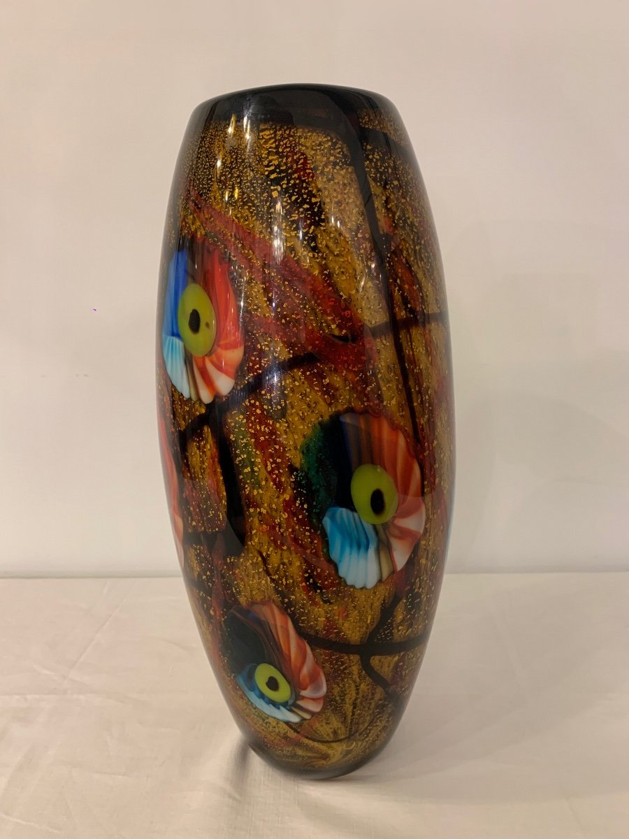 Vase Murano Multicolore Vintage 