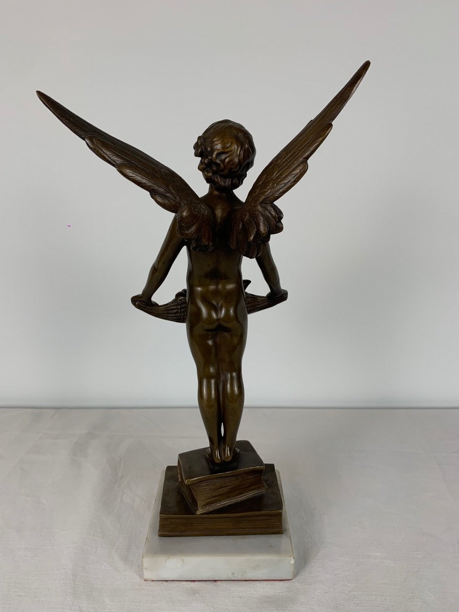 Statue D’un Ange En Bronze Par Adrien Mertens-photo-2