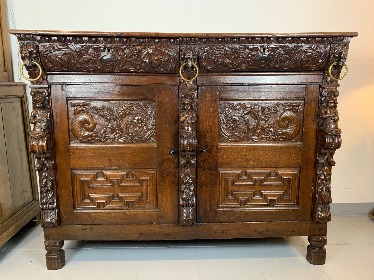 Dressoir Flandres 17ème Siècle 