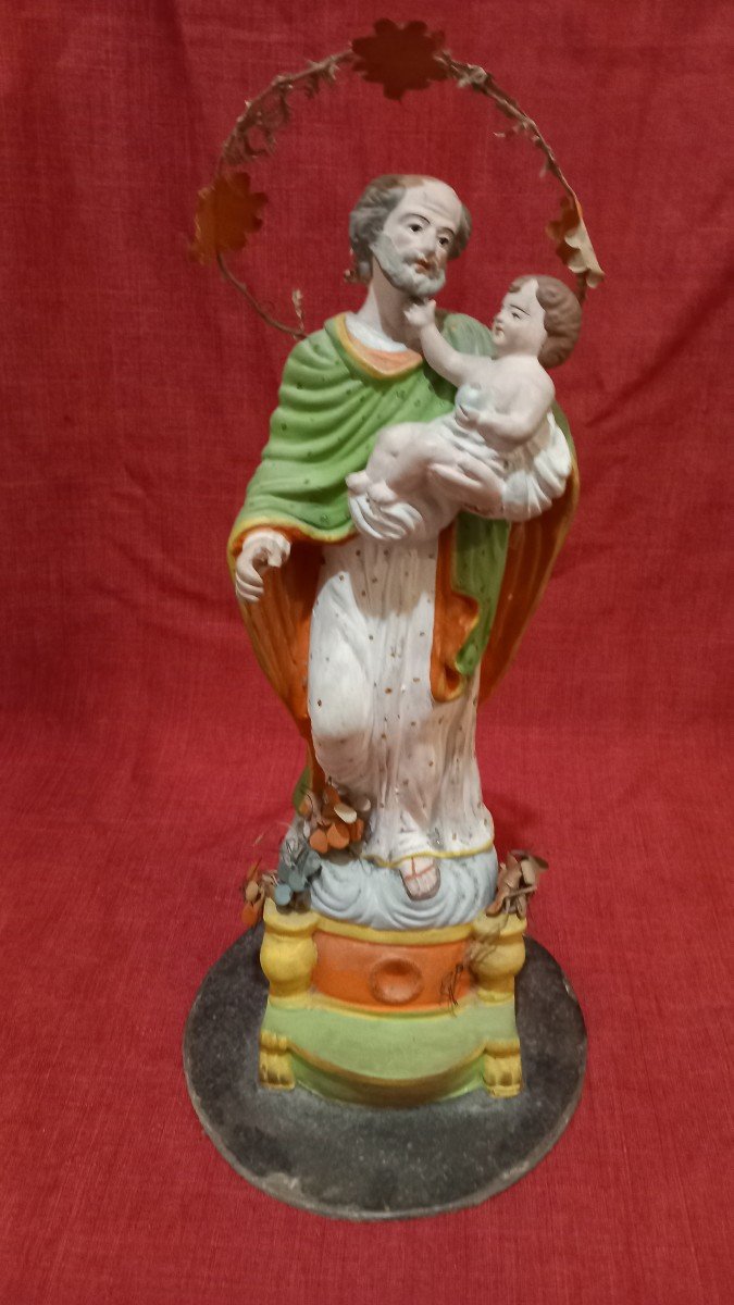 Statue En Terre Cuite  Polychrome-photo-4