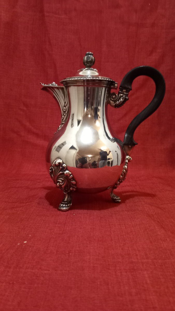 Rocaille Style Solid Silver Jug-photo-1