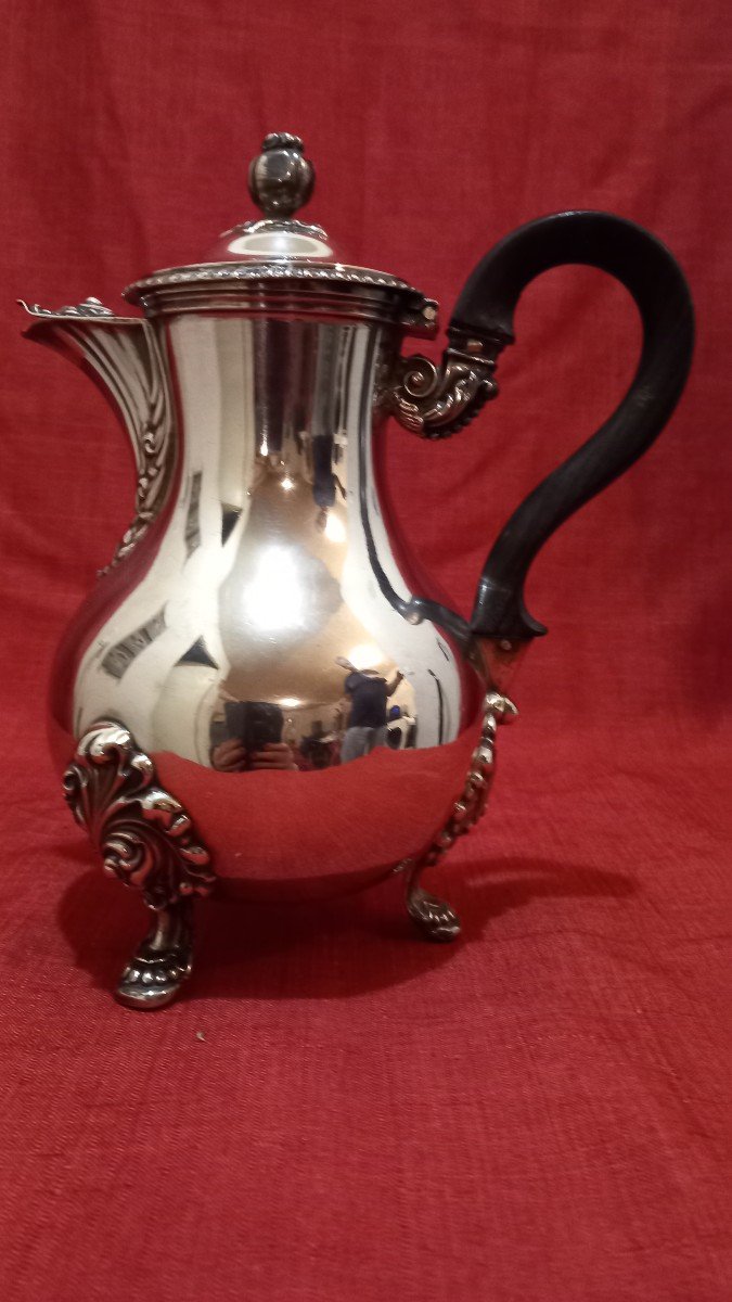 Rocaille Style Solid Silver Jug-photo-2