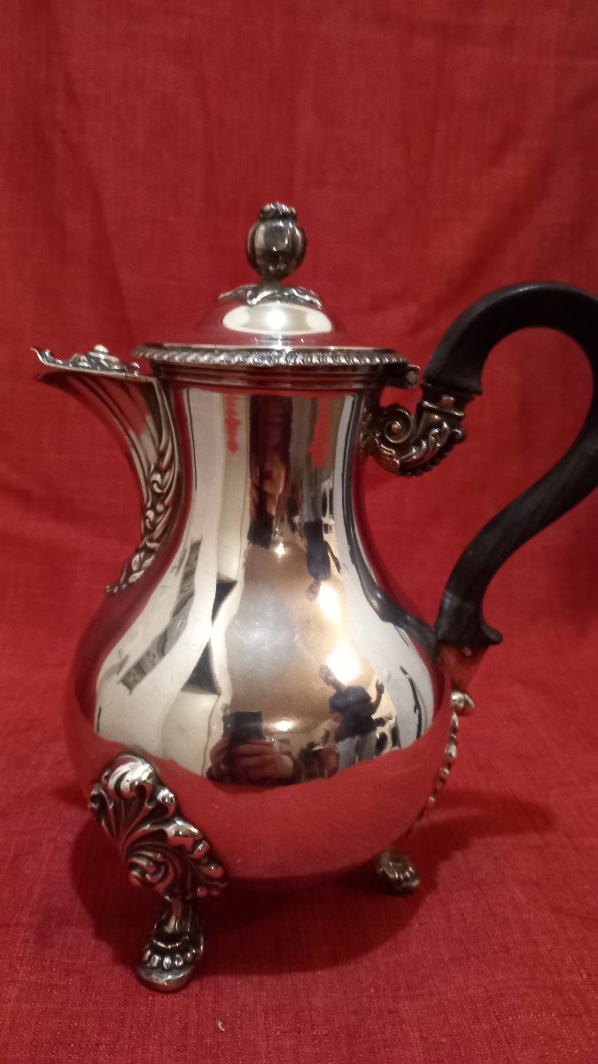 Rocaille Style Solid Silver Jug-photo-4