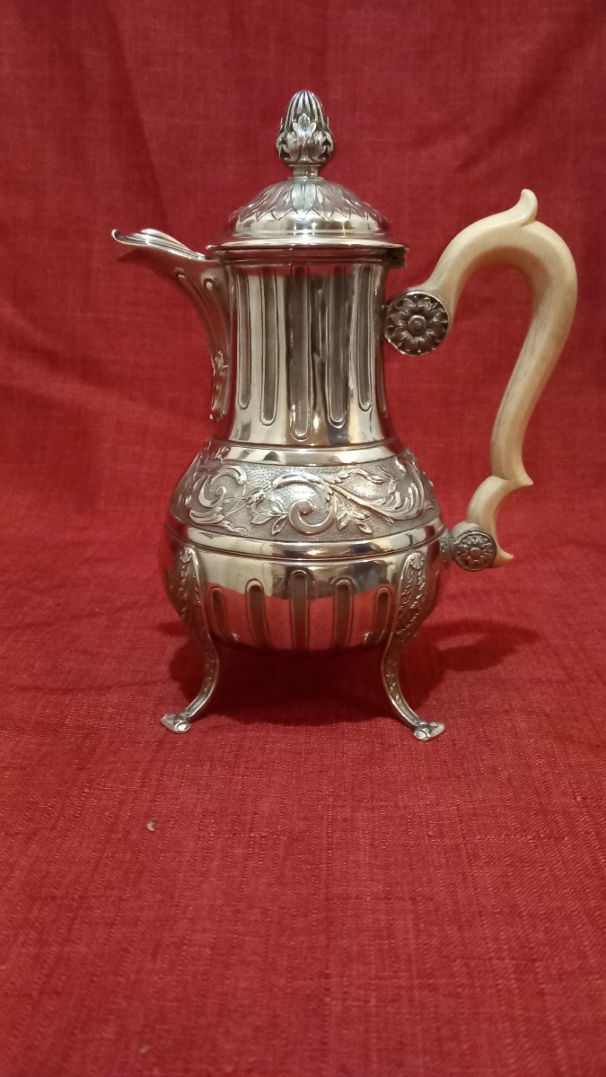 Restoration Style Solid Silver Jug-photo-2