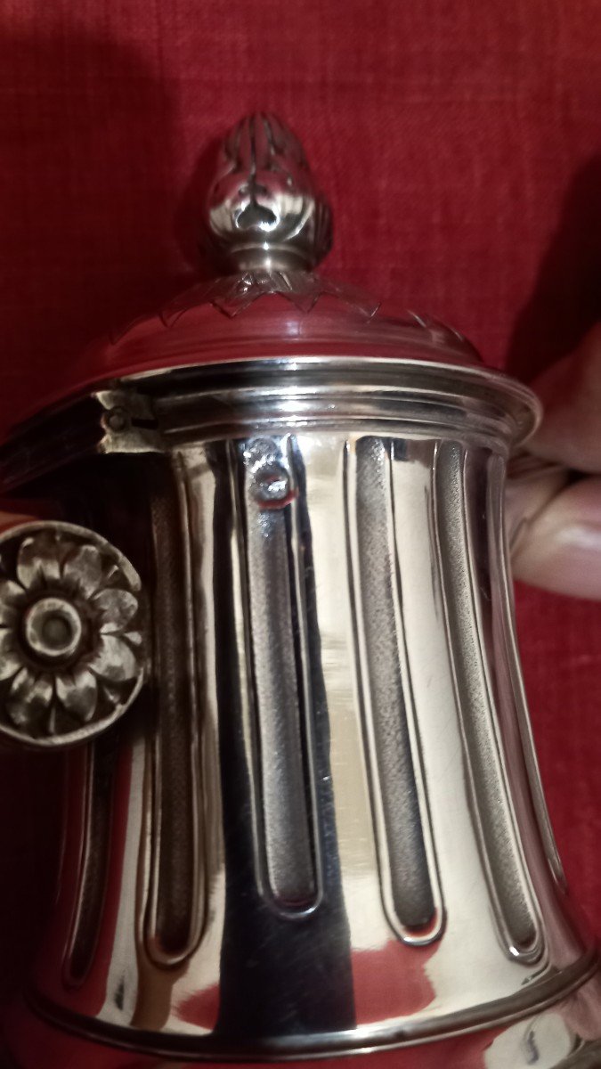 Restoration Style Solid Silver Jug-photo-3