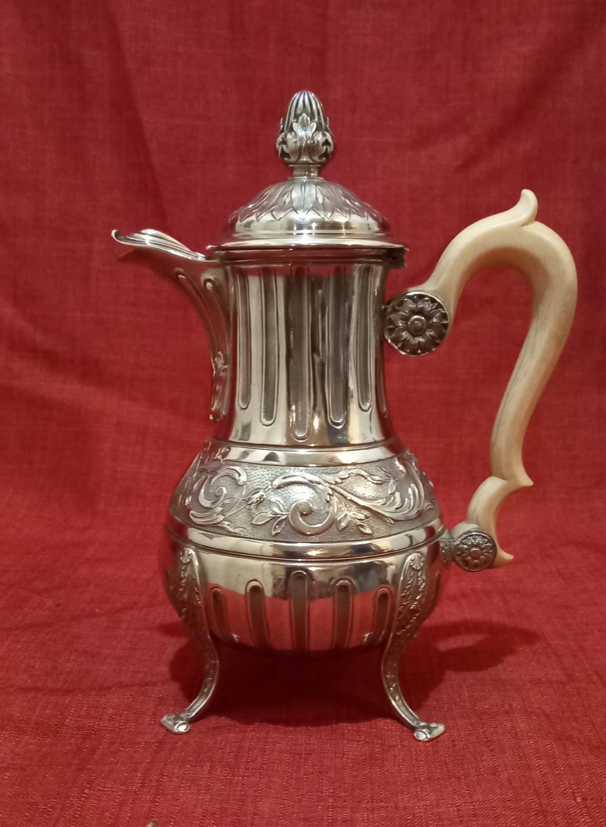 Restoration Style Solid Silver Jug-photo-1