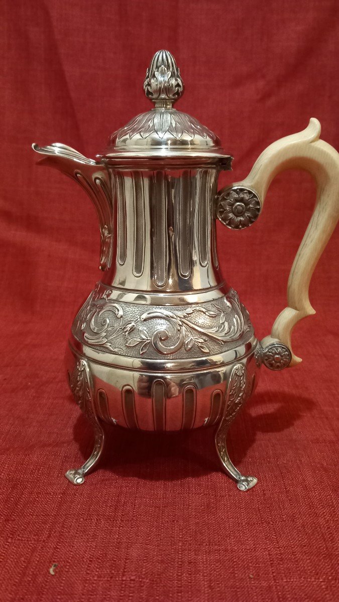 Restoration Style Solid Silver Jug-photo-2