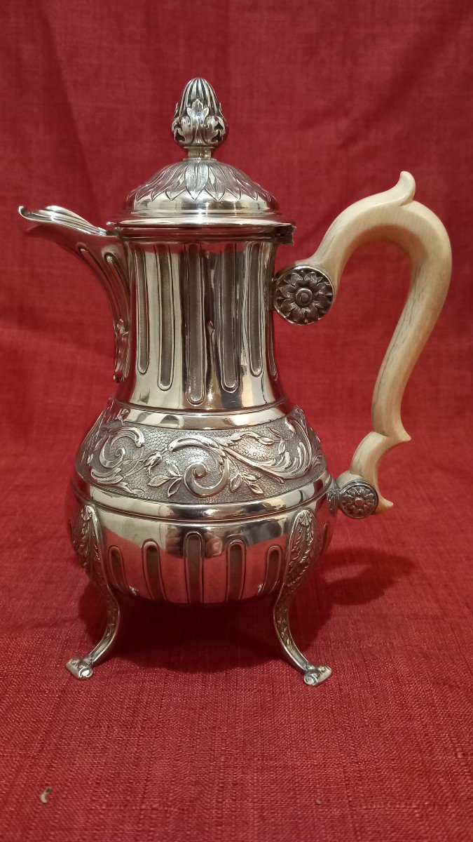 Restoration Style Solid Silver Jug-photo-3