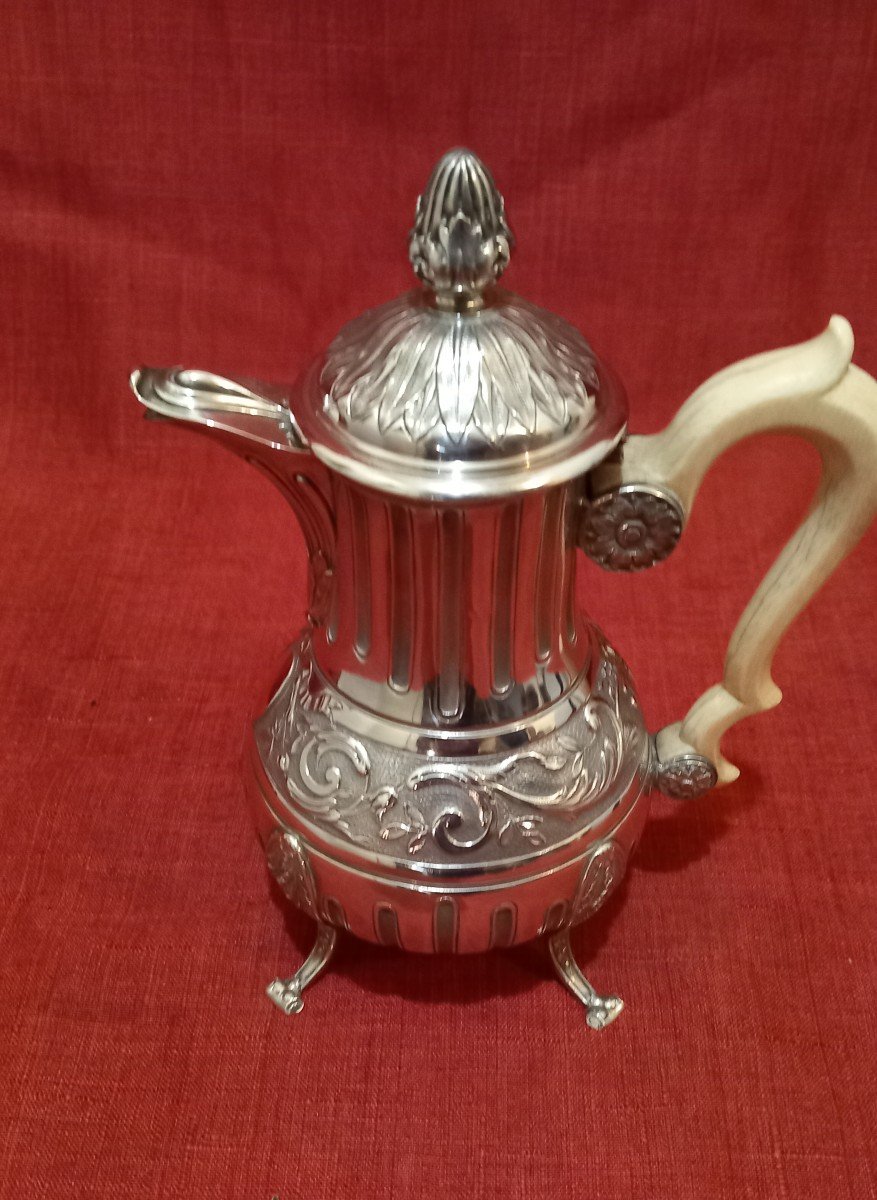 Restoration Style Solid Silver Jug-photo-4