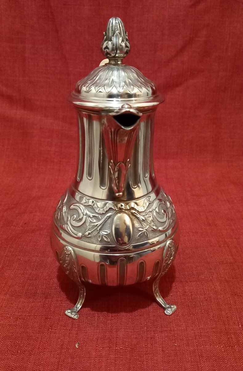 Restoration Style Solid Silver Jug-photo-8