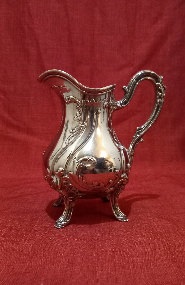 Rocaille Style Sterling Silver Milk Jug-photo-2