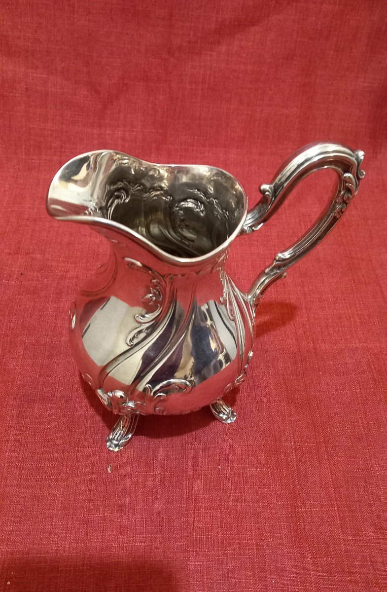 Rocaille Style Sterling Silver Milk Jug-photo-4