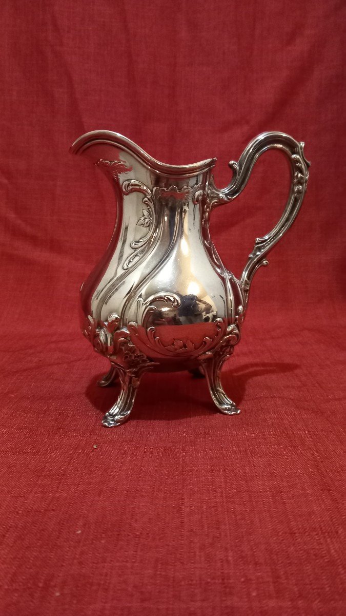 Rocaille Style Sterling Silver Milk Jug-photo-1