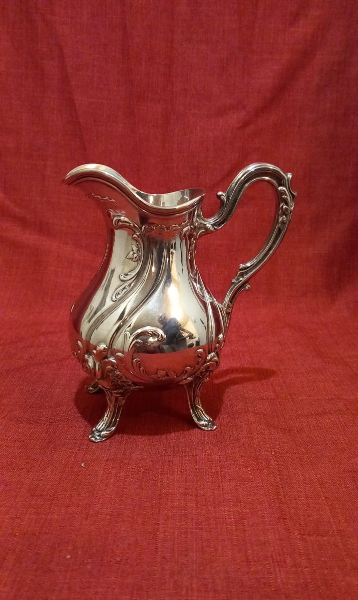 Rocaille Style Sterling Silver Milk Jug-photo-2