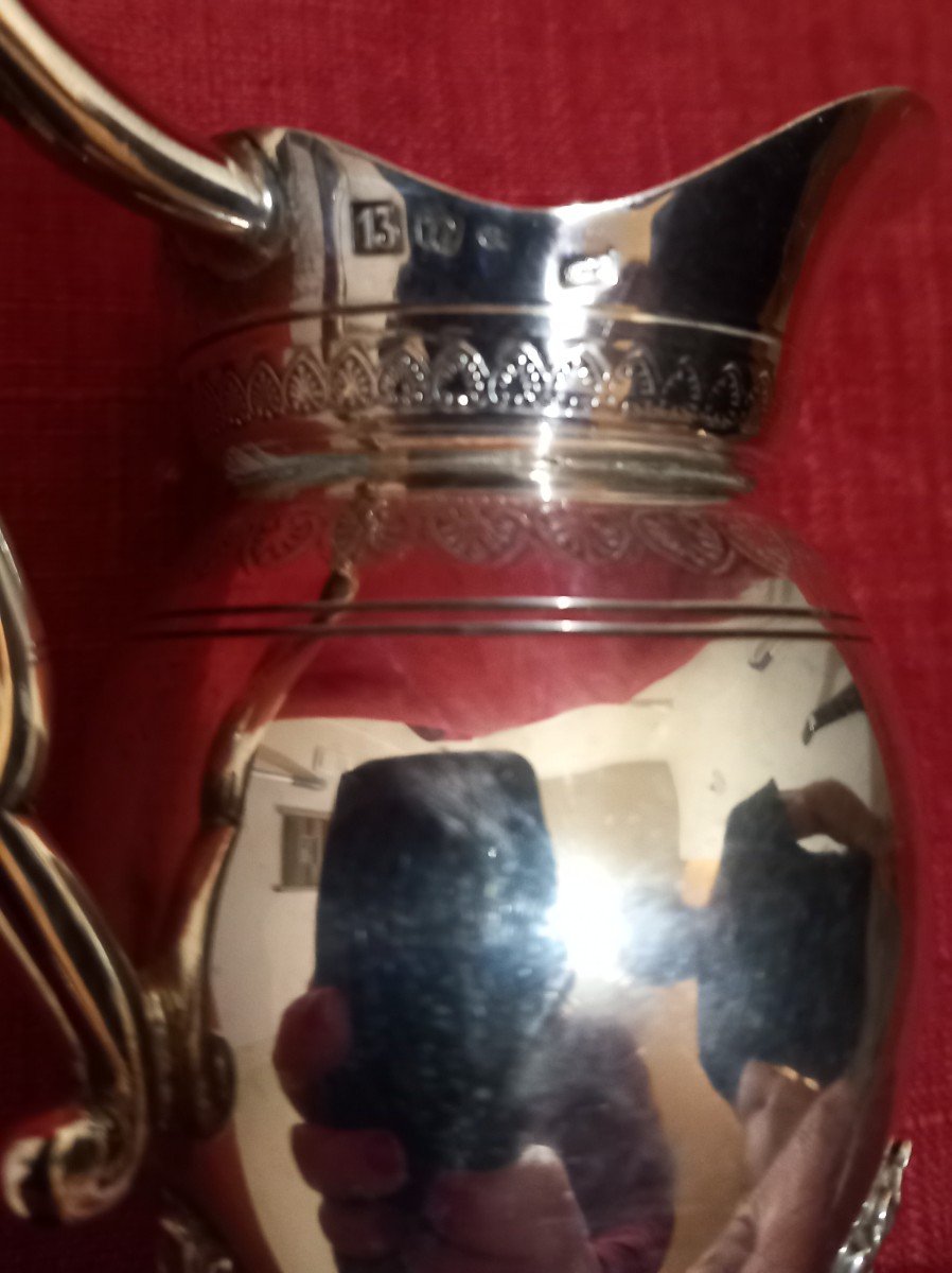 Empire Style Solid Silver Jug-photo-4