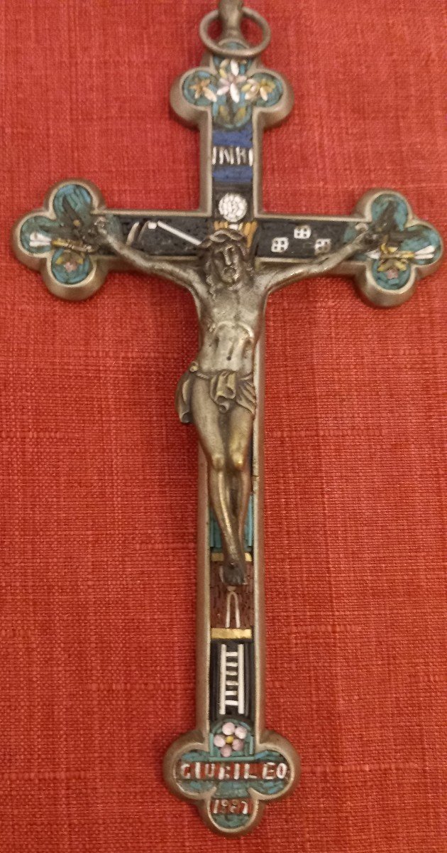 Croix De La Passion En Bronze Argenté-photo-1