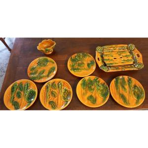 Vallauris Eight Piece Ceramic Asparagus Service