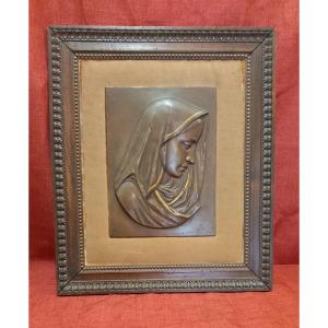 Frame With Bronze Plaque Signed H.giraud