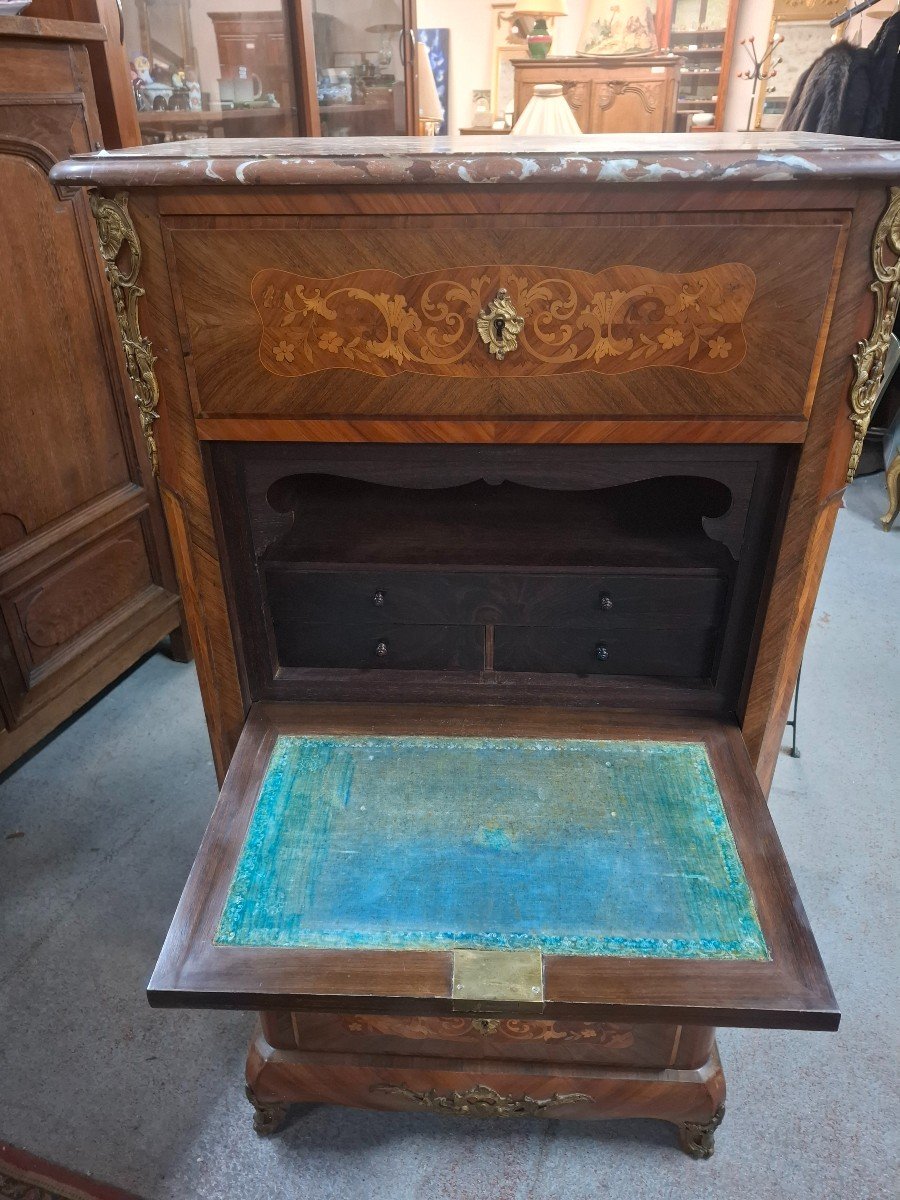 Louis XV Style Marquetry Secretary -photo-2