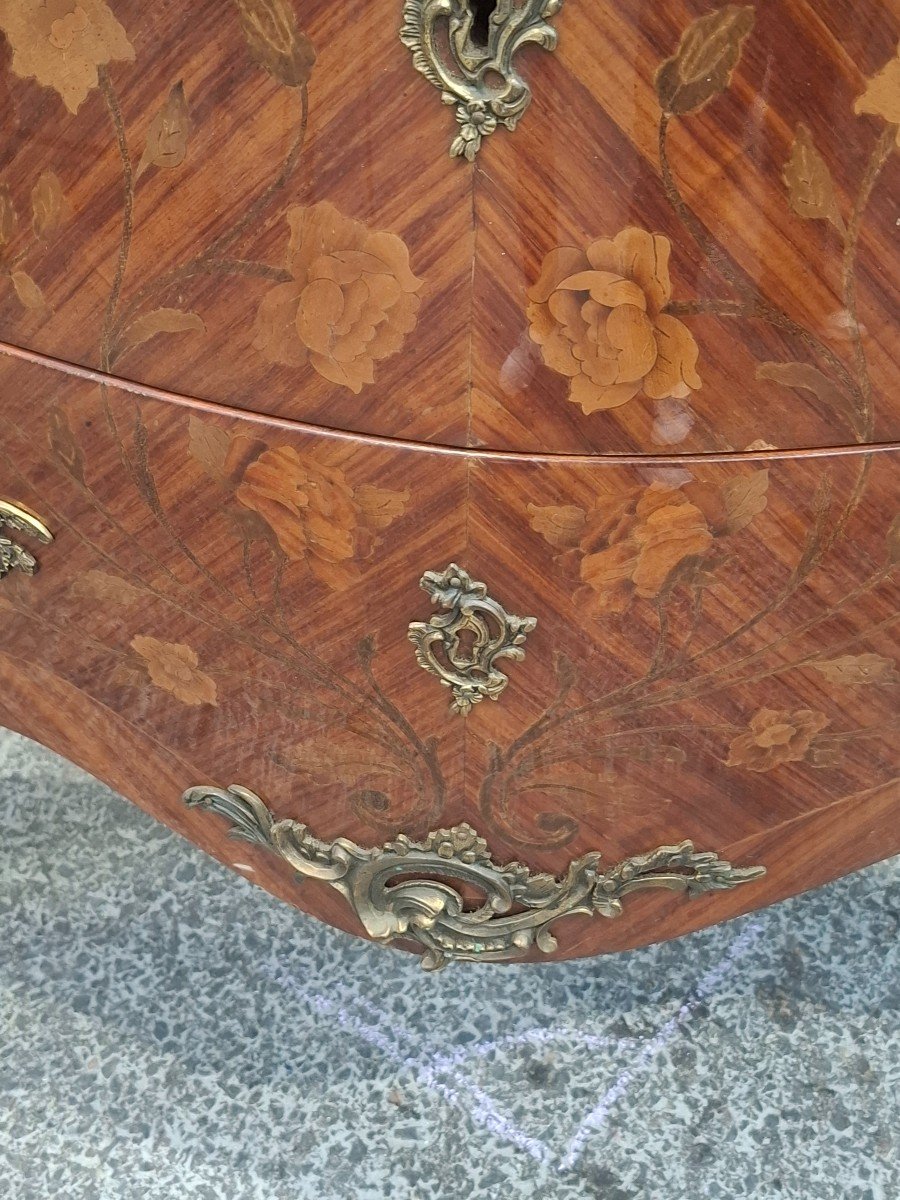 Louis XV Style Chest Of Drawers In Marquetry -photo-2