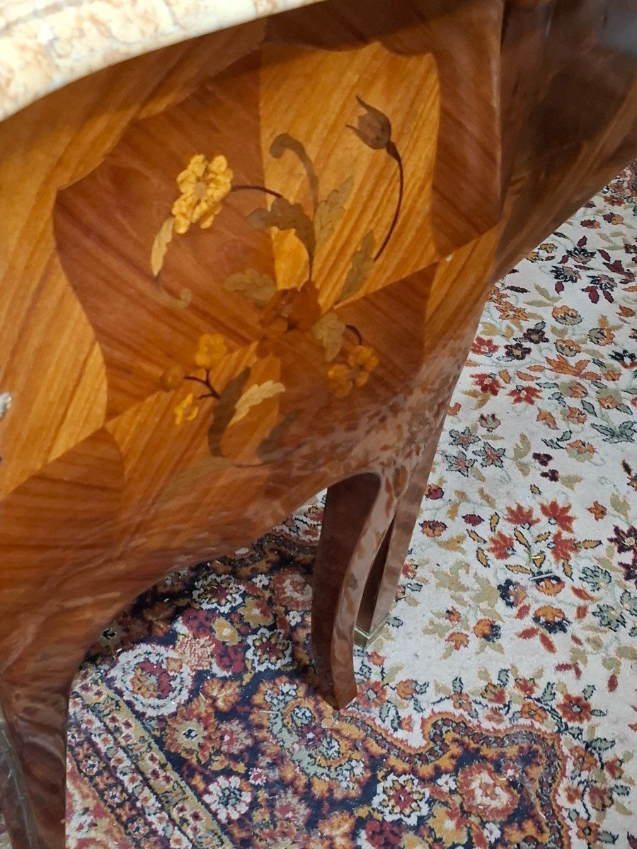 Louis XV Style Chest Of Drawers In Marquetry -photo-4