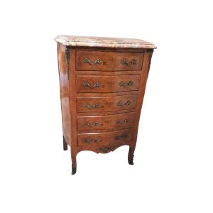 Louis XV Style Marquetry Chiffonier 