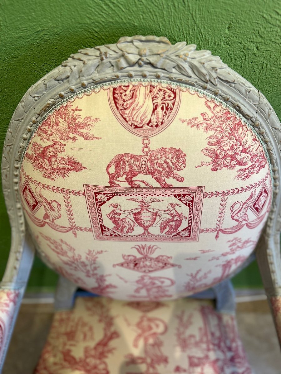 Fauteuil Louis XVI D’époque Napoléon III-photo-4