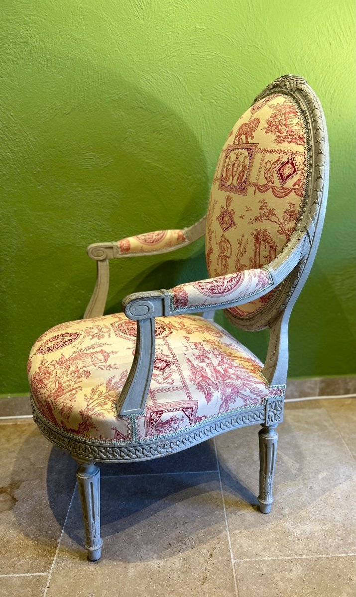 Fauteuil Louis XVI D’époque Napoléon III-photo-2