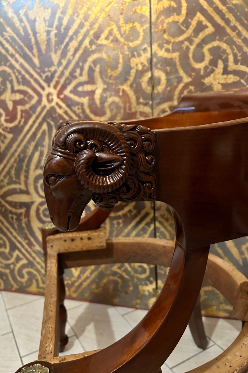 Empire Office Armchair With Rams' Heads, Jacob Feet-photo-1