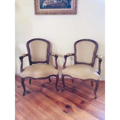 Pair Of Louis XV Armchairs