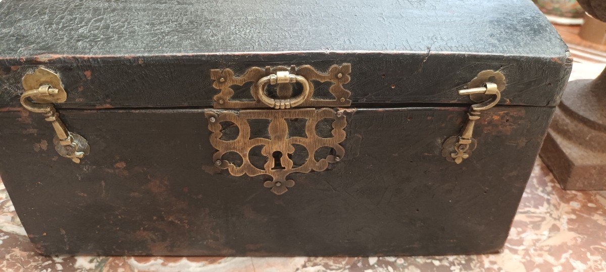 17th Century Leather Box 