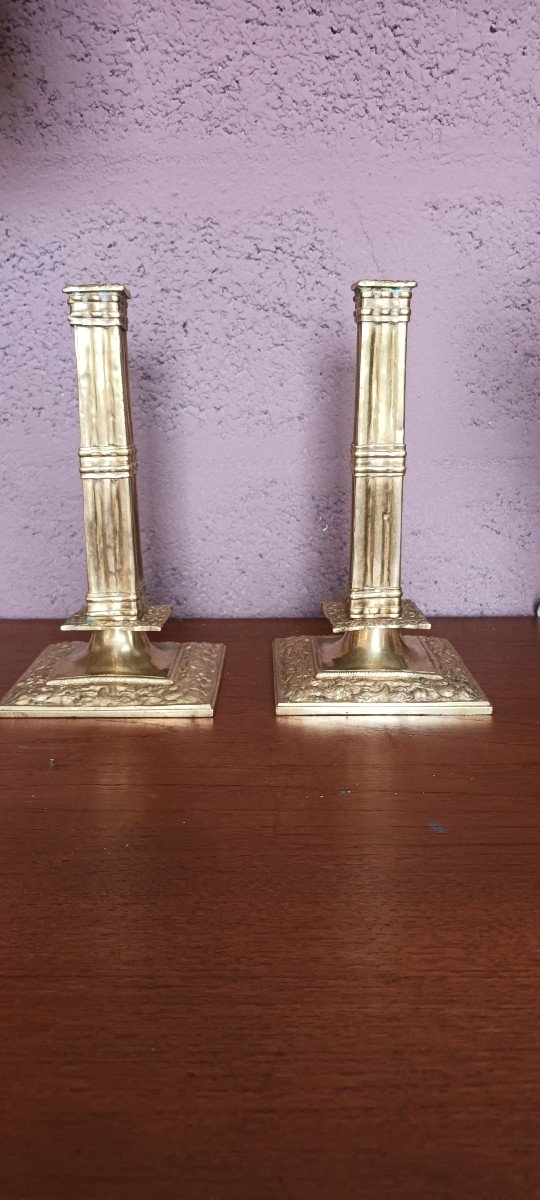 Pair Of Louis XIV Financier Candlesticks