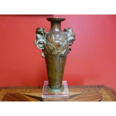 Vase En Bronze Albert Marionnet Art Nouveau
