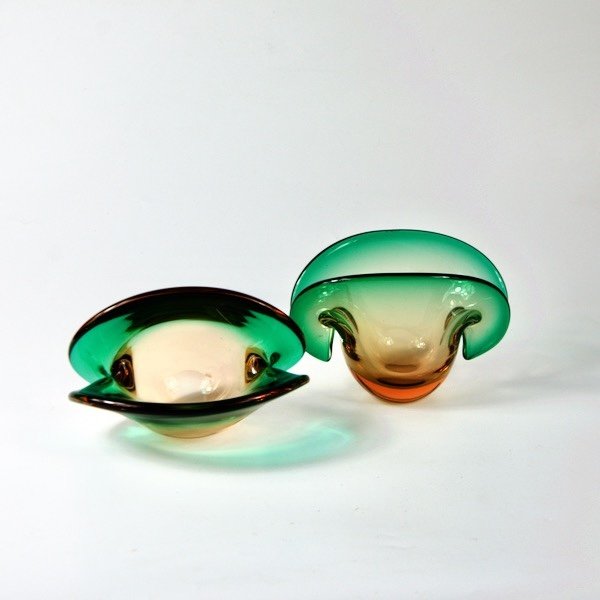 Murano Clam-shaped Vases By Archimede Seguso-photo-2