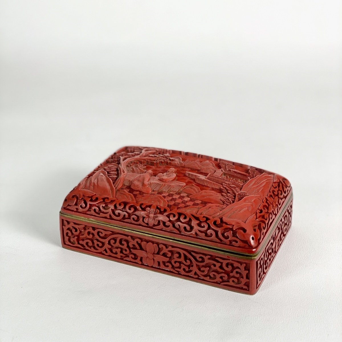 Chinese Cinnabar Lacquer Box Early 20th Century