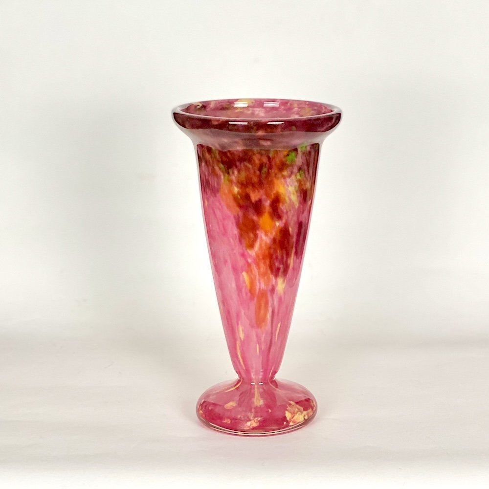 Charles Schneider Vase Pâte De Verre Art Déco Vers 1925-photo-3