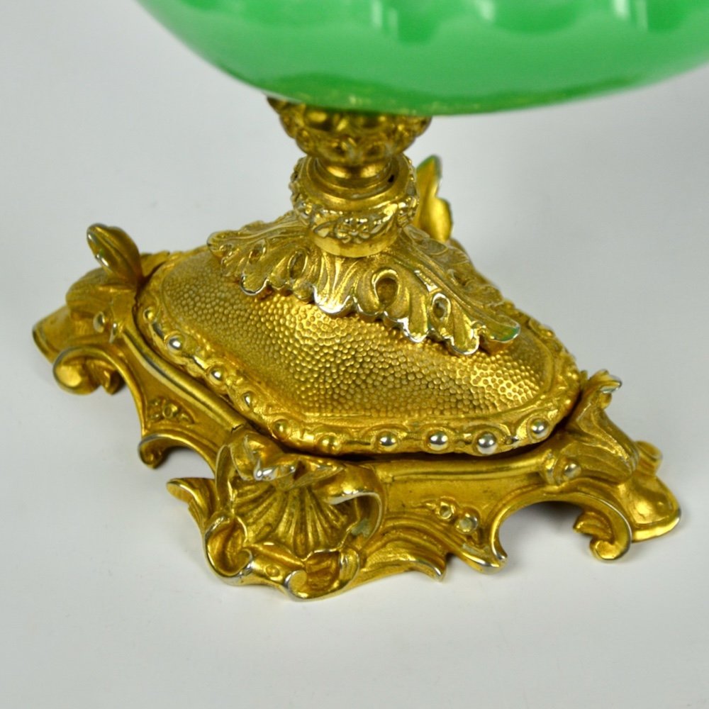 Opaline Ring Dish With Gilt Bronze Mount Circa 1850-photo-1