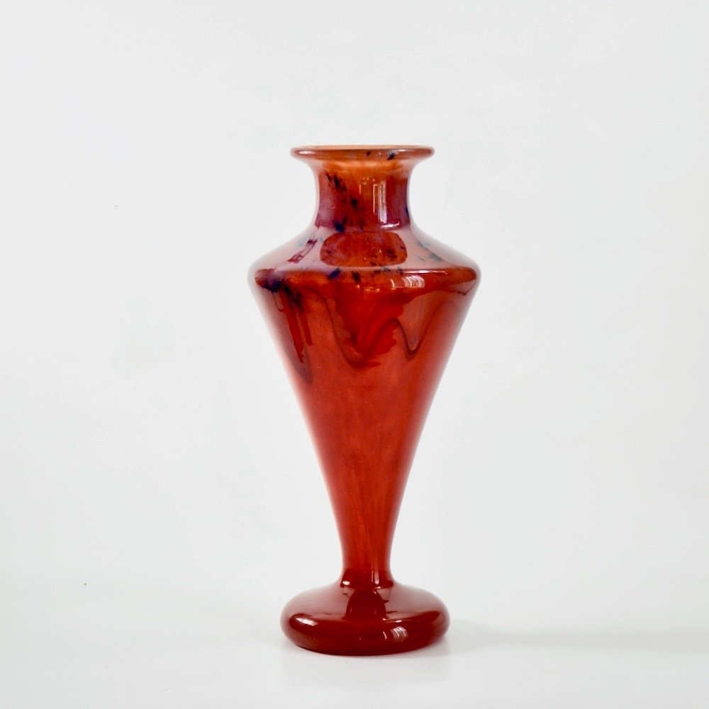 Vase Schneider - Décor Jade Vers 1925,  Hauteur 35cm -photo-2