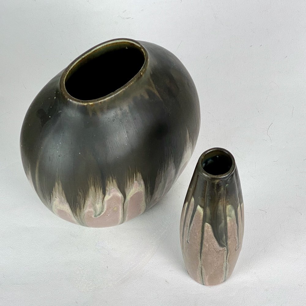 Gilbert Métenier : Duo Of Art Deco Stoneware Vases-photo-3