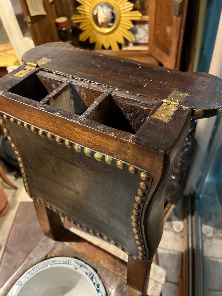 Very Pretty 18th Century Bidet Seat, With Its Original Basin.-photo-4