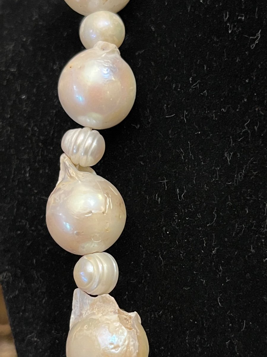 Beautiful Baroque Pearl Necklace.-photo-4