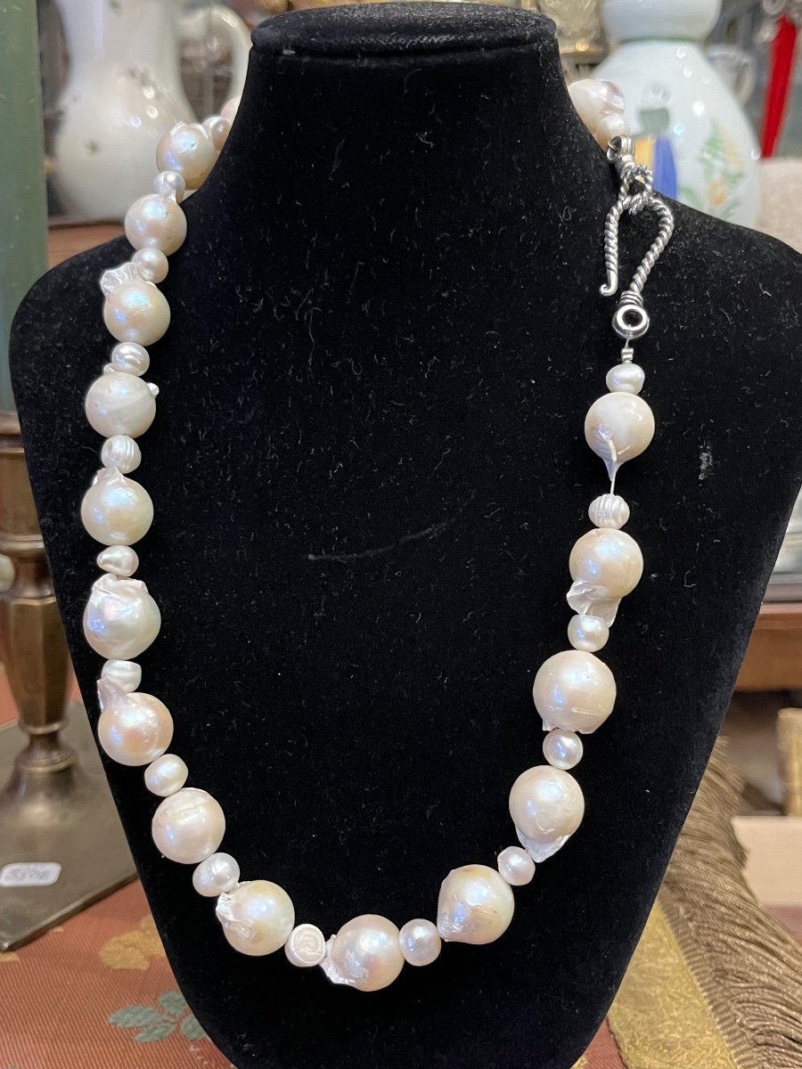 Beautiful Baroque Pearl Necklace.-photo-3