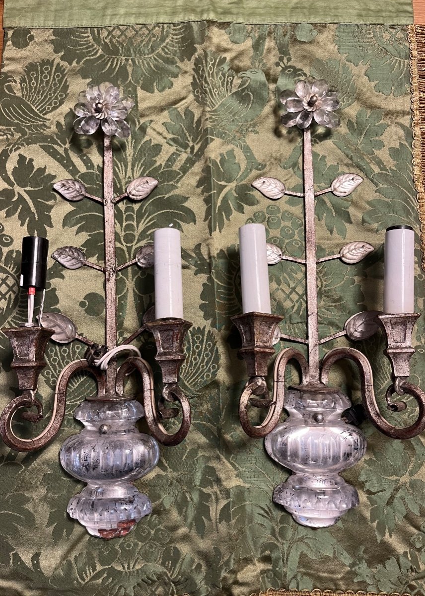 Pair Of Bagués Wall Lights, Circa 1950